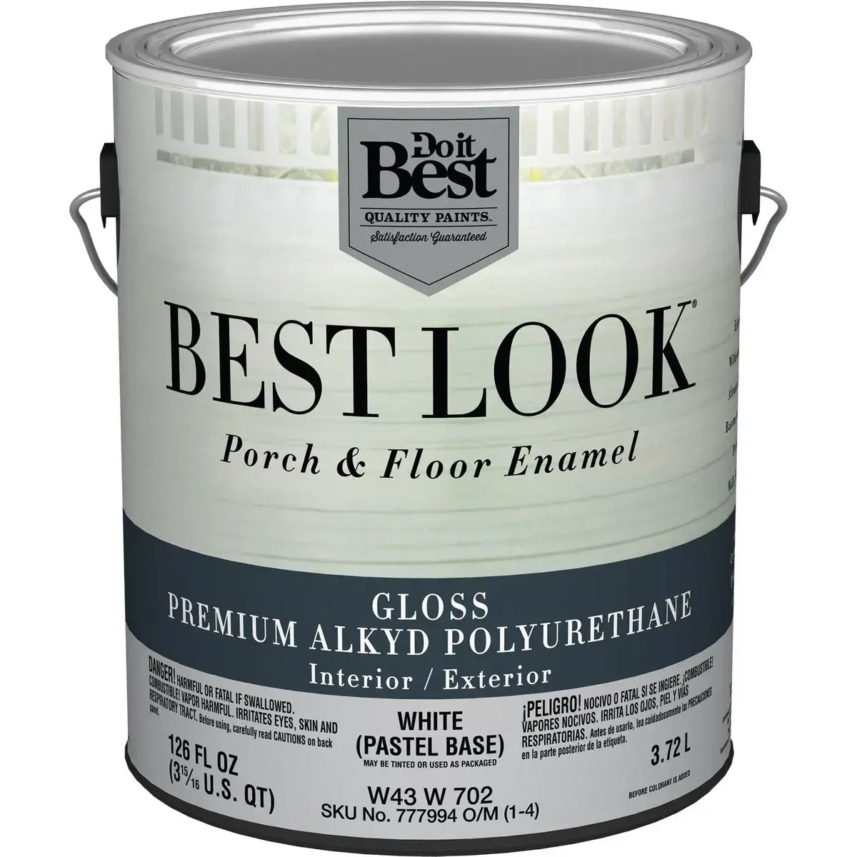 Do it Best Best Look 1 Gal. White Pastel Base Polyurethane Gloss Porch & Floor Enamel W43W00702-16 Do it Best Best Look 1 Gal. White Pastel Base Polyurethane Gloss Porch & Floor Enamel W43W00702-16