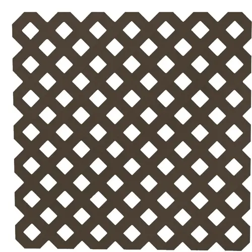 4 Ft. W x 8 Ft. L x 1/8 In. Thick Dark Brown Vinyl Privacy Lattice Panel