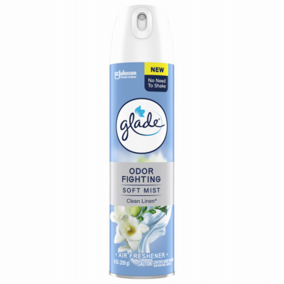 S C JOHNSON WAX 05288 Air Freshener Spray Clean Linen Scent 8 oz Aerosol