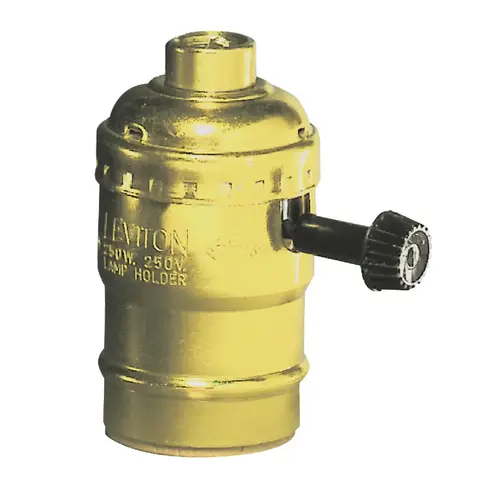 Turn-Knob Medium Base Polished Gilt Lamp Socket Turn-Knob Medium Base Polished Gilt Lamp Socket