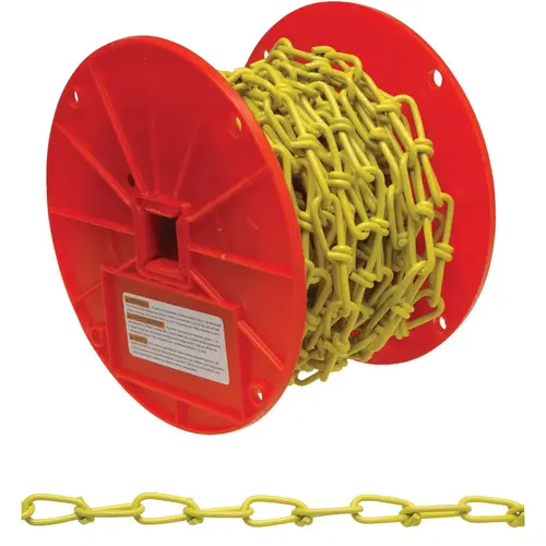 #2/0 50 Ft. Yellow Poly-Coated Low-Carbon Steel Coil Chain