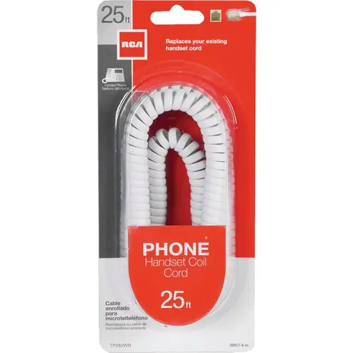 25 Ft. White Phone Cord