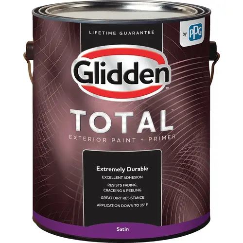 Total Exterior Paint + Primer Satin White & Pastel Base 1 Gallon