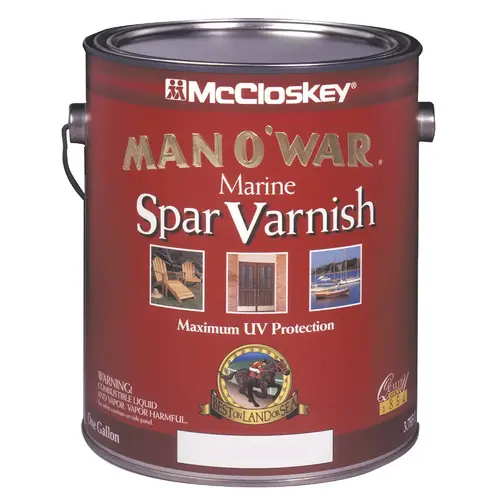 Man O'War Semi-Gloss Marine Interior & Exterior Varnish, Gallon Clear