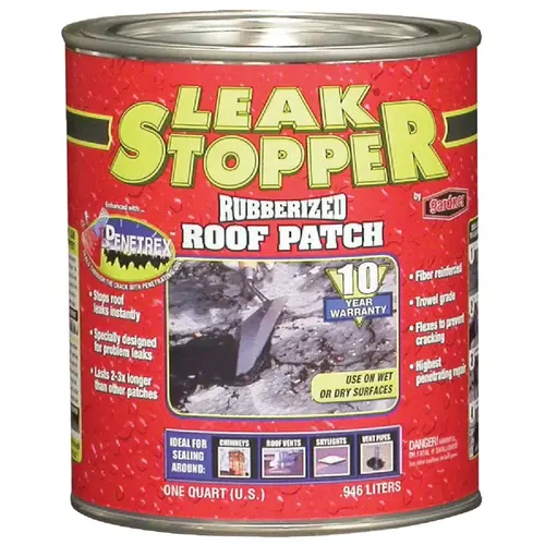 Leak Stopper 1 Qt. Rubberized Roof Patch Black