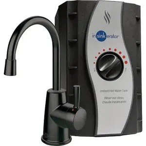 InSinkErator H250MBLK-SS HOT250 1-Handle Matte Black Faucet Instant Hot Water Dispenser System with 2/3 Gal. Stainless Steel Tank