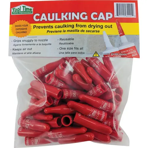 Vinyl Caulking Cap (50-Count) Red