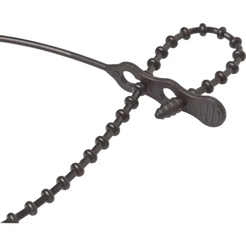 Beadle Wrap 24 In. x 1/4 In. Black Flexible Plastic Cable Tie - pack of 5 Beadle Wrap 24 In. x 1/4 In. Black Flexible Plastic Cable Tie - pack of 5
