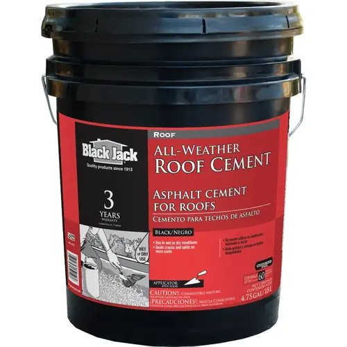 5 Gal. All-Weather Roof Cement Black