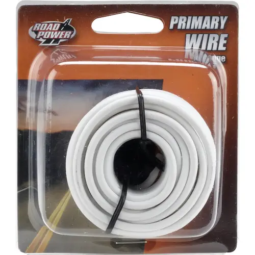 17 Ft. 14 Ga. PVC-Coated Primary Wire, White