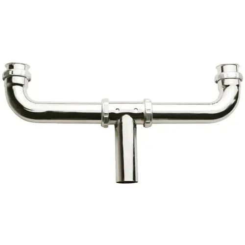 1-1/2 In. x 16 In. Chrome Plated Center 22 Gauge Outlet Continuous Waste 1-1/2 In. x 16 In. Chrome Plated Center 22 Gauge Outlet Continuous Waste