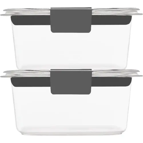 Brilliance 1.3 C. Clear Rectangle Food Storage Container - pack of 2 Brilliance 1.3 C. Clear Rectangle Food Storage Container - pack of 2