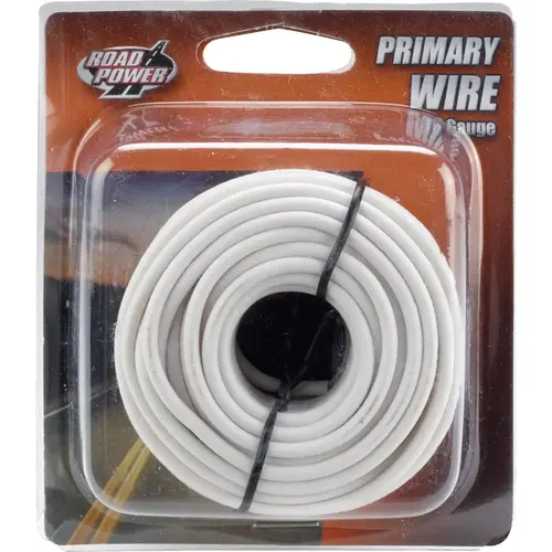 24 Ft. 16 Ga. PVC-Coated Primary Wire, White 24 Ft. 16 Ga. PVC-Coated Primary Wire, White