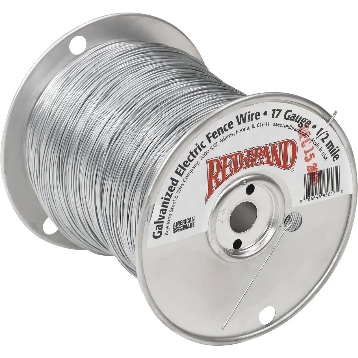 Keystone Technologies Red Brand 1/2-Mile x 17 Ga. Steel Electric Fence Wire 85617 Keystone Technologies Red Brand 1/2-Mile x 17 Ga. Steel Electric Fence Wire 85617