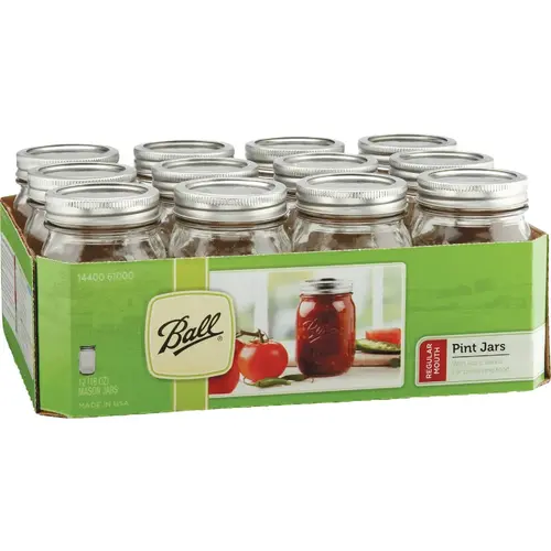 16 Oz. Regular Mouth Mason Jar (12-Count)