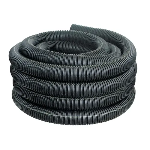 4 In. X 100 Ft. Corrugated Solid Drainage Pipe Black