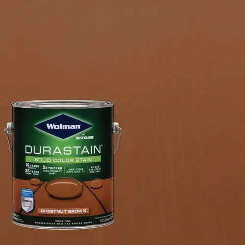 DuraStain One Coat Solid Color Exterior Stain, Chestnut Brown 1 Gal.