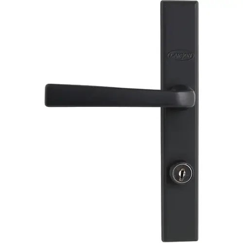 QuickFit Matte Black Die-Cast Metal Locking Storm Door Straight Leverset