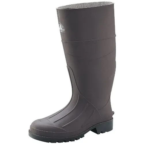 Men's Size 12 Brown PVC Rubber Work Boot Pair Men's Size 12 Brown PVC Rubber Work Boot Pair