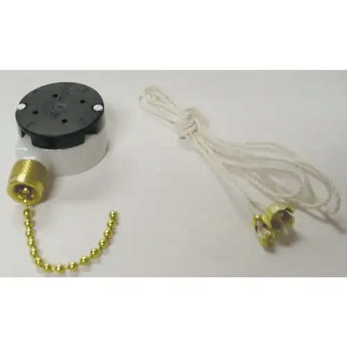 SPST 3-Speed Pull Chain Switch