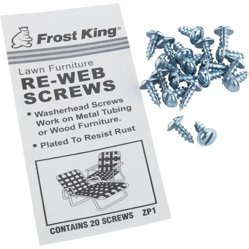 Outdoor Chair Webbing Screws - pack of 20