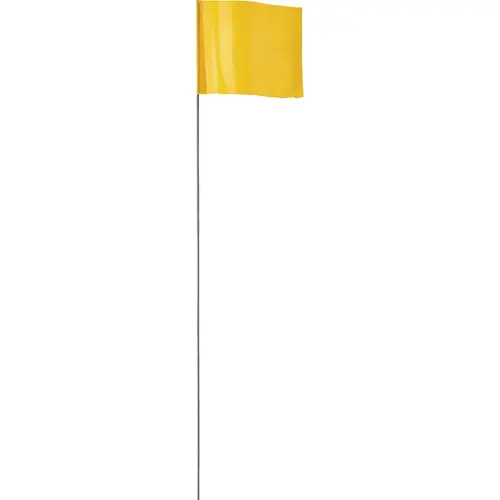 21 In. Steel Staff Yellow Marking Flags 21 In. Steel Staff Yellow Marking Flags