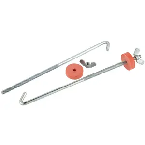 Road Power 966-8 J Style Bolt 8 In. Battery Hold Down (2-Count) Pair