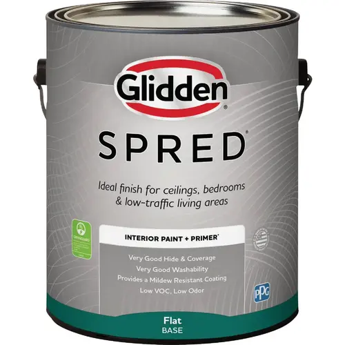 Spred Interior Paint + Primer Flat Ultra Deep Base Gallon