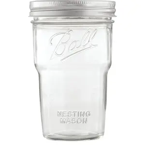 Ball 2134924 Wide Mouth 16 Oz Nesting Mason Jar - pack of 4