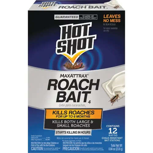 Max Attrax 0.84 Oz. Solid Roach Bait Station - pack of 12