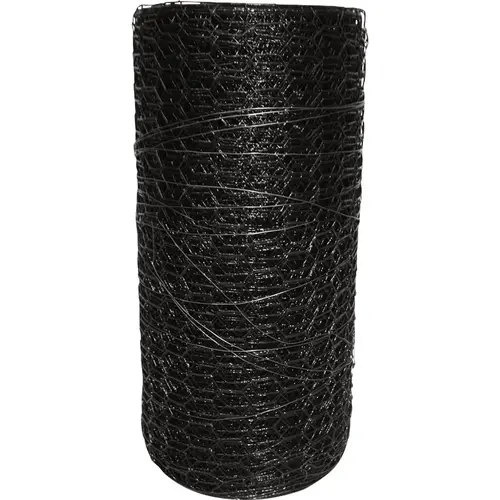 1 In. x 36 In. H. x 150 Ft. L. Hexagonal Vinyl-Coated Wire Poultry Netting Black 1 In. x 36 In. H. x 150 Ft. L. Hexagonal Vinyl-Coated Wire Poultry Netting Black