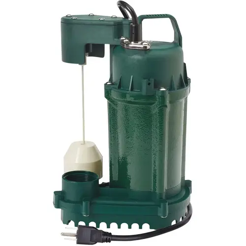 1/2 HP 115V Cast Iron Submersible Sump Pump, 60 GPM