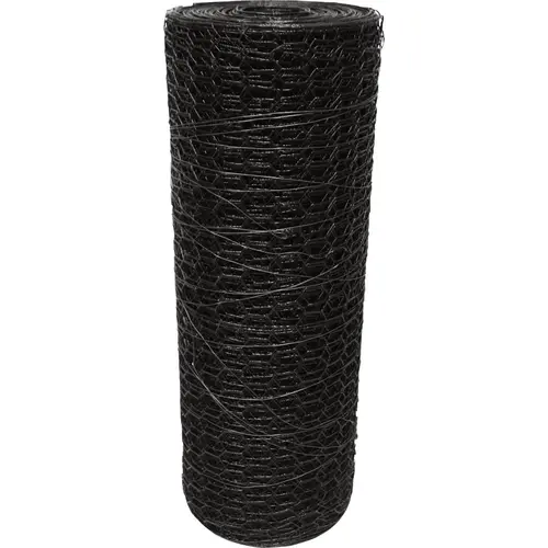 1 In. x 48 In. H. x 150 Ft. L. Hexagonal Vinyl-Coated Wire Poultry Netting Black 1 In. x 48 In. H. x 150 Ft. L. Hexagonal Vinyl-Coated Wire Poultry Netting Black