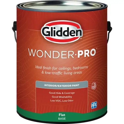 WonderPro Interior/Exterior Flat Paint, White & Pastel Base, 1 Gal. WonderPro Interior/Exterior Flat Paint, White & Pastel Base, 1 Gal.