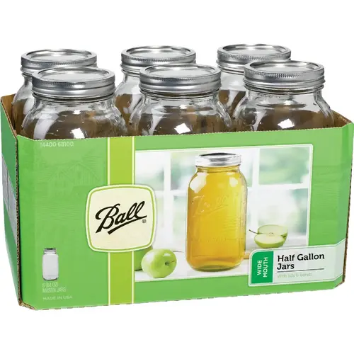 1/2 Gal. Wide Mouth Mason Jar (6-Count)