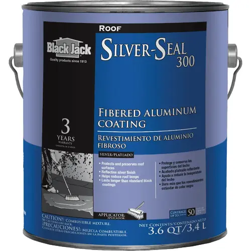 Silver Seal 300 1 Gal. 3 Year Fibered Aluminum Coating