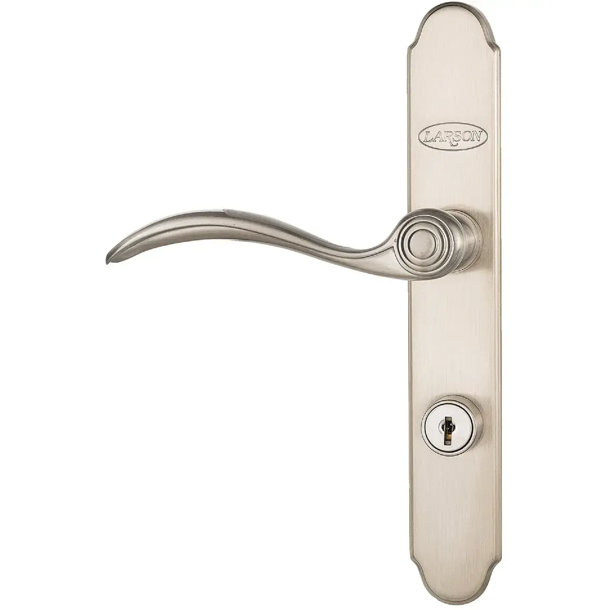 LARSON 20297817 QuickFit Series Door Handleset, Metal, Brushed