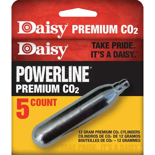 Powerline Maxspeed CO2 Cylinder, 12 Gram pack of 5 Powerline Maxspeed CO2 Cylinder, 12 Gram pack of 5