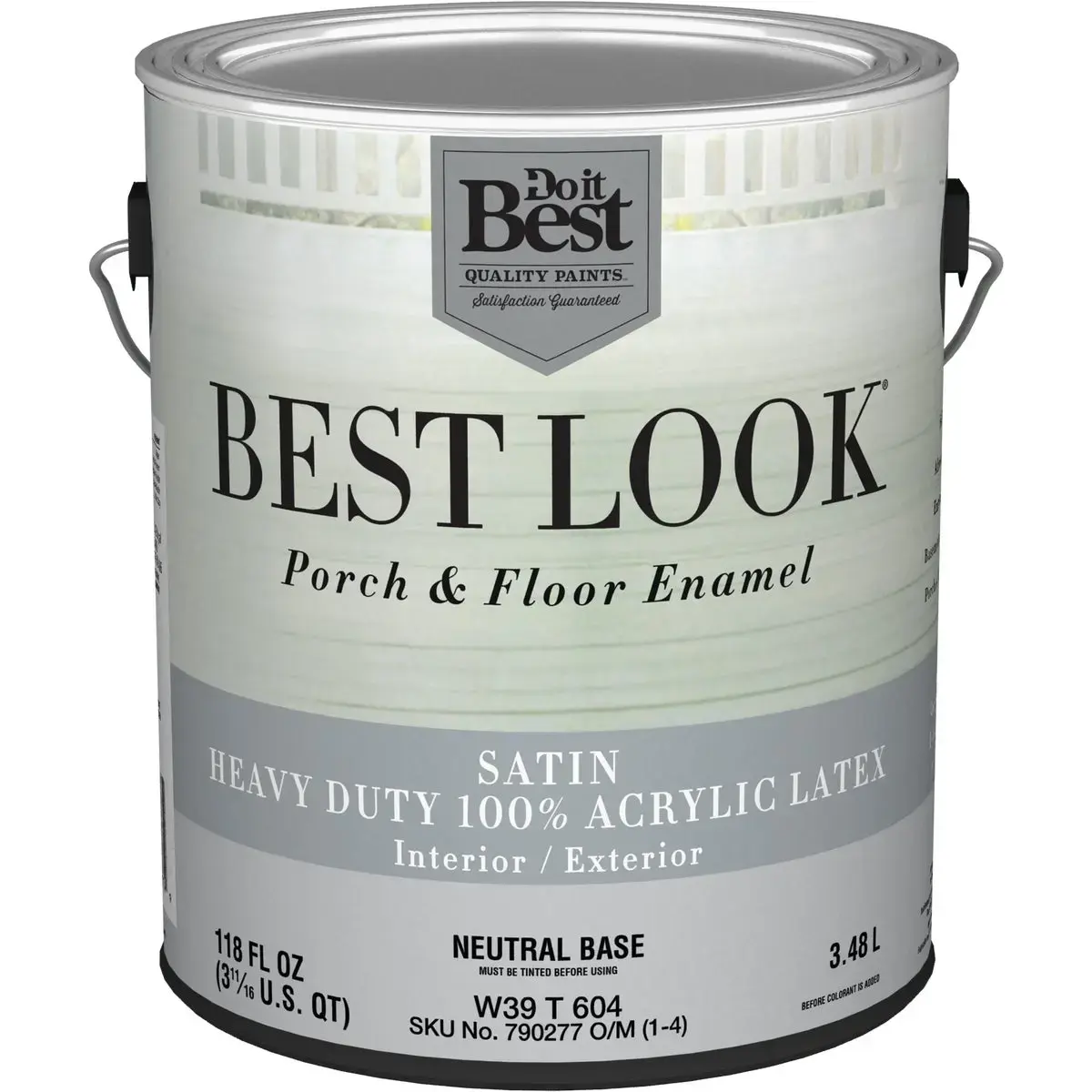 Do it Best Best Look 1 Gal. Neutral Base Heavy-Duty Acrylic Latex Satin Porch & Floor Enamel W39T00604-16 Do it Best Best Look 1 Gal. Neutral Base Heavy-Duty Acrylic Latex Satin Porch & Floor Enamel W39T00604-16
