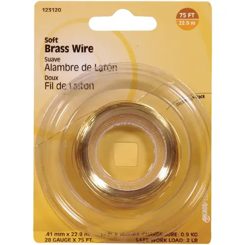 Anchor Wire 75 Ft. 28 Ga. Soft Brass General Purpose Wire