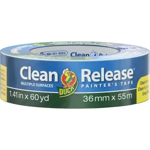 DUCK 240194 Duck Clean Release 1.41 In. x 60 Yd. Blue Painters Tape