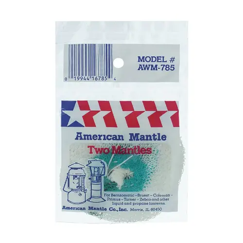 Single/Twin Standard Tie Lantern Mantle - pack of 2