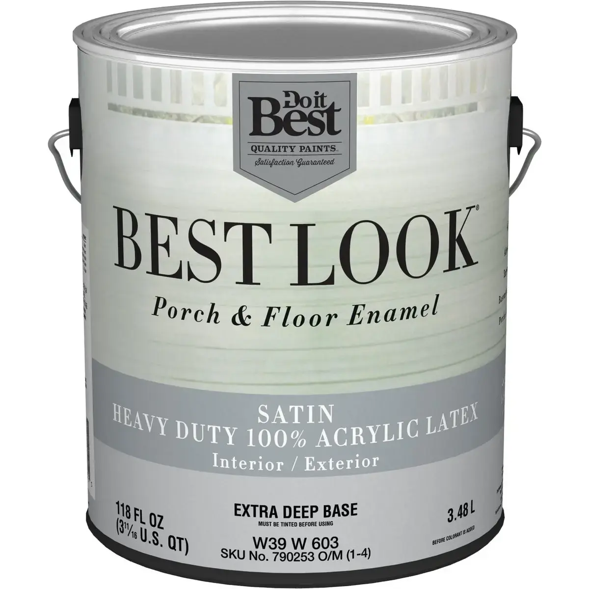 Do it Best Best Look 1 Gal. Extra Deep Base Heavy-Duty Acrylic Latex Satin Porch & Floor Enamel W39W00603-16 Do it Best Best Look 1 Gal. Extra Deep Base Heavy-Duty Acrylic Latex Satin Porch & Floor Enamel W39W00603-16