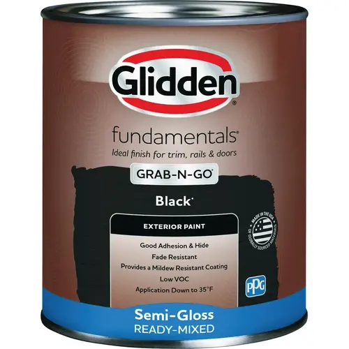 Fundamentals Exterior Grab-N-Go Black Semi Gloss Quart Fundamentals Exterior Grab-N-Go Black Semi Gloss Quart