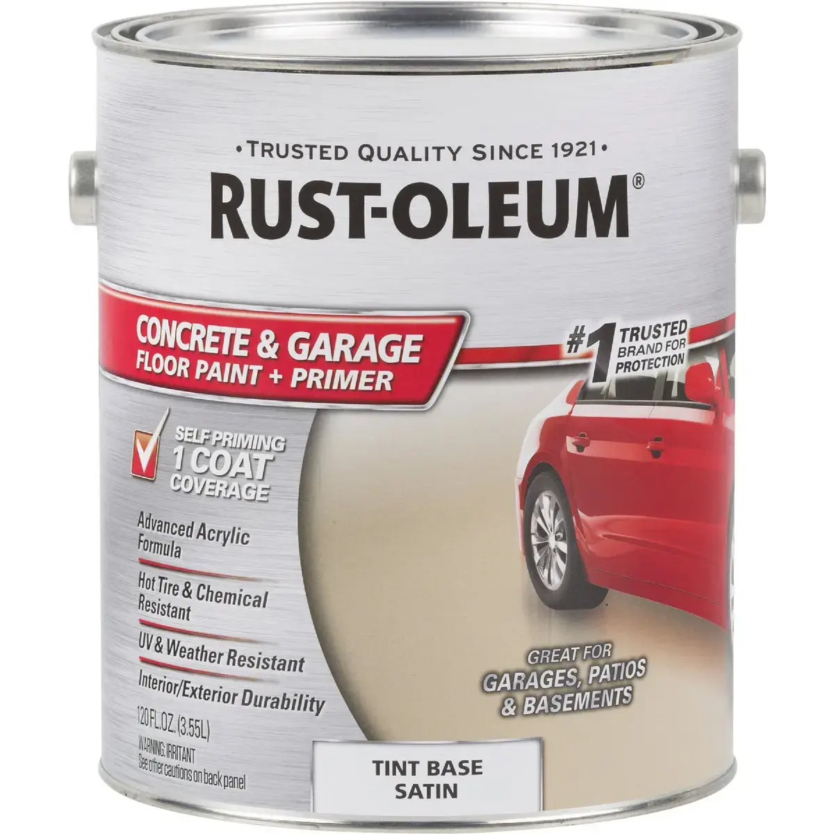 Rust-Oleum 225381 Concrete & Garage Floor Paint Satin Tint Base