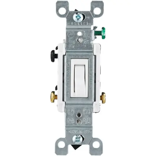 White 15A Grounding Quiet 3-Way Switch White 15A Grounding Quiet 3-Way Switch