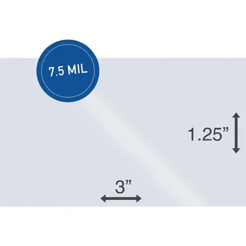 3 In. x 1.25 In. Lozier Label Holder Clear - pack of 1000