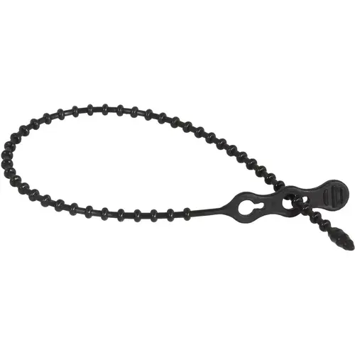 Beadle Wrap 12 In. x 1/4 In. Black Flexible Plastic Cable Tie - pack of 15 Beadle Wrap 12 In. x 1/4 In. Black Flexible Plastic Cable Tie - pack of 15