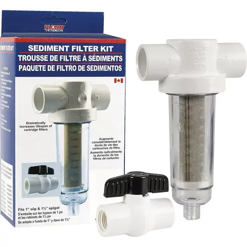 1 In. or 1-1/4 In. Sediment Filter with MPT Adapters 1 In. or 1-1/4 In. Sediment Filter with MPT Adapters