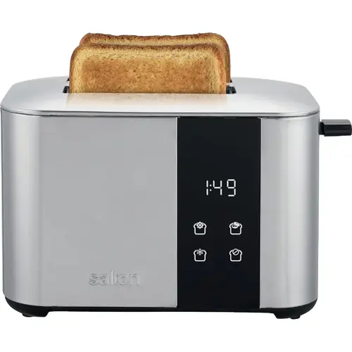 2-Slice Stainless Steel Digital Countdown Toaster Silver 2-Slice Stainless Steel Digital Countdown Toaster Silver